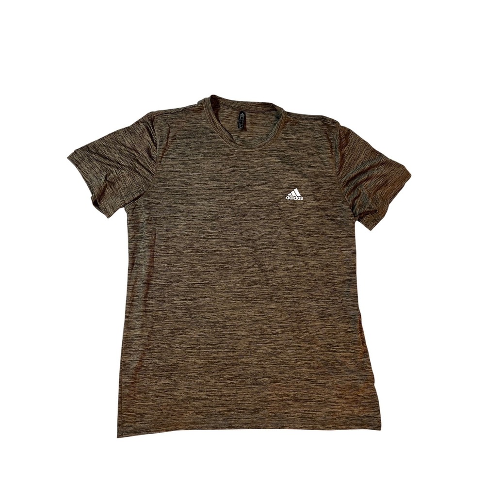 Adidas Men's XL Heather Gray Performance Athletic T-Shirt Crew Neck Short Sleeve